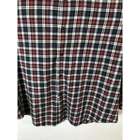Orvis Shirt Mens Medium Luxury Flannel Brown Gray Plaid Button Up Long Sleeve - Picture 5 of 10